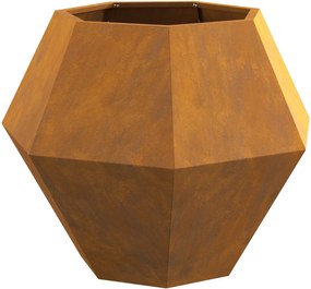 vidaXL Γλάστρα 2 τμχ. Σκ rusty 75 x 75 x 60 εκ