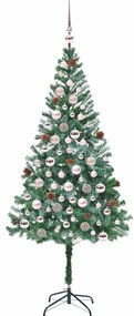 vidaXL Τεχνητό Χριστουγεννιάτικο Δέντρο Πράσινο 180 cm PVC και Χάλυβας