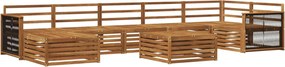 vidaXL Σειρά Καναπέ Εξωτερικού 8 pcs Φυσικό