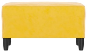 Πάγκος Κίτρινο 70 x 35 x 41 εκ. Βελούδινος 349403