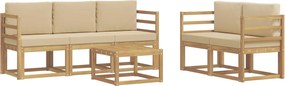 vidaXL Σειρά Καναπέ Εξωτερικού 6 pcs