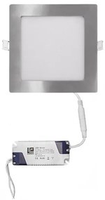 Φωτιστικό PL Χωνευτό 12W SMD Slim Σατινέ 6300Κ 21-01220660 Lumen-21-01220660-Αλουμίνιο 21-01220660