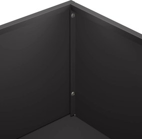 vidaXL Γλάστρα Κήπου 2 τμχ. Μαύρο 50 x 30 x 49 εκ