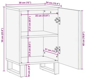 ΝΤΟΥΛΑΠΙ ΜΠΑΝΙΟΥ 38X34X58 ΕΚ. ΑΠΟ ΜΑΣΙΦ ΞΥΛΟ ΜΑΝΓΚΟ 377542