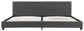 vidaXL Πλαίσιο Κρεβατιού Γκρι 180 x 200 εκ. από Συνθετικό Δέρμα