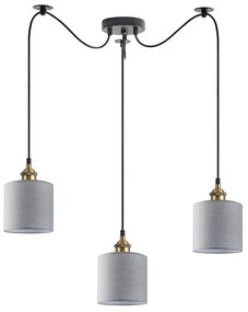 SE21-BR-10-BL3-SH2  MAGNUM BRONZE Grey Shade Pendant+