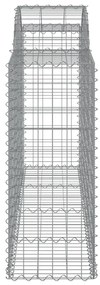 vidaXL Συρματοκιβώτια Τοξωτά 15 τεμ. 200x50x100/120 εκ. Γαλβαν. Ατσάλι