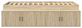 vidaXL Κρεβάτι με αποθηκευτικό χώρο Sonoma Δρυς 80 x 200 cm