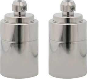 vidaXL Λαμπτήρες 2 τεμ Σατινέ Νικέλιο E27