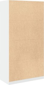 vidaXL Ντουλάπα Λευκή 100x50x200 εκ. από Επεξεργασμένο Ξύλο