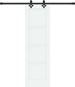 vidaXL Συρόμενη Πόρτα Λευκό και Μαύρο 61 x 198,5 εκ.