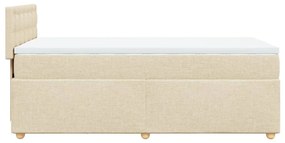 ΚΡΕΒΑΤΙ BOXSPRING ΜΕ ΣΤΡΩΜΑ ΚΡΕΜ 100 X 200 ΕΚ. ΥΦΑΣΜΑΤΙΝΟ 3288910