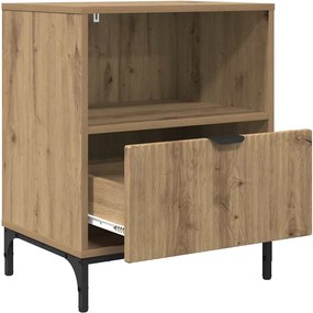 vidaXL Κομοδίνο artisan δρυς 49 x 36 x 61 εκ Επεξεργασμένο ξύλο