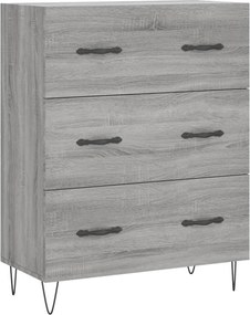 vidaXL Ντουλάπι Γκρι Sonoma 69,5 x 34 x 180 εκ. Επεξεργασμένο Ξύλο