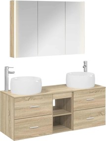 vidaXL Σετ Επίπλων Μπάνιου 4 pcs Sonoma Δρυς