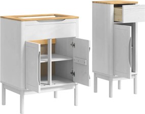 vidaXL Σετ Επίπλων Μπάνιου FLORO 2 τμχ. Λευκό 60 x 40 x 80 εκ