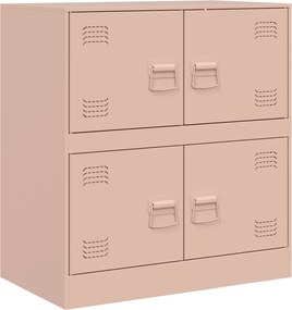vidaXL Ντουλάπι Ροζ 67 x 39 x 73 εκ. από Ατσάλι