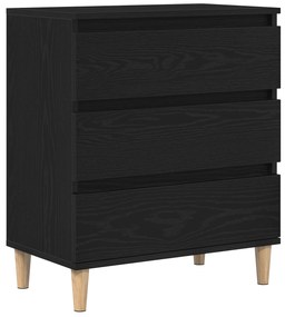 vidaXL Μπουφές Μαύρο Δρυς 60x35x70 εκ Επεξεργασμένο Ξύλο