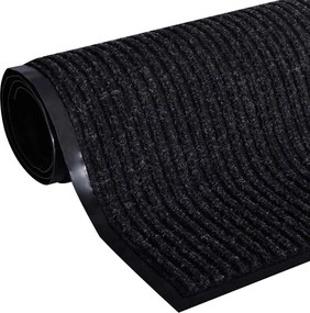 vidaXL Πατάκι Πόρτας Μαύρο 90 x 60 εκ. από PVC
