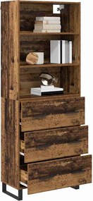 vidaXL Highboard με συρτάρι 2 pcs Παλιό ξύλο Επεξεργασμένο ξύλο