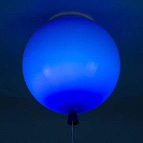 GloboStar BALLOON 00654 Μοντέρνο Παιδικό Φωτιστικό Οροφής Μονόφωτο Μπλε Πλαστικό Μπάλα Φ30 x Υ33cm