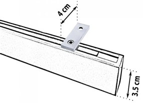 Μεταλλικός Σιδηρόδρομος Οροφής μονός Anartisi Aluminium Rail Collection EAGLE σε χρώμα INOX POLISHED (ΙΝΟΞ ΓΥΑΛΙΣΤΕΡΟ) 300 εκ