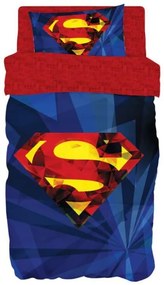 Beauty Home Σετ σεντόνια μονά Art 6187 Superman 165x250 Μπλε