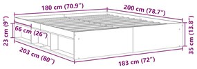 ΠΛΑΙΣΙΟ ΚΡΕΒΑΤΙΟΥ ΧΩΡΙΣ ΣΤΡΩΜΑ 180X200 ΕΚ. ΕΠΕΞΕΡΓΑΣΜΕΝΟ ΞΥΛΟ 3328862