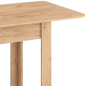 Τραπέζι Quiin επεκτεινόμενο μελαμίνης σε oak απόχρωση 120-174x70x73.5εκ 164x70x73.5 εκ.