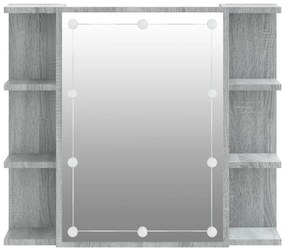 Έπιπλο Καθρέπτη με LED Γκρι Sonoma 70x16,5x60 εκ. - Γκρι