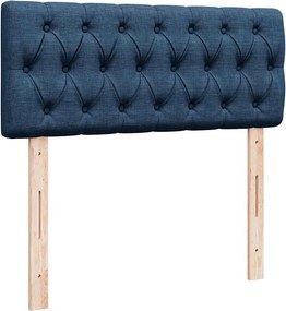 vidaXL Κρεβάτι Boxspring με Στρώμα Μπλε 120x190 εκ. Υφασμάτινο
