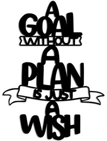 Διακοσμητικό Τοίχου Plan is Just 891TNL3378 38x54cm Black Wallity Μέταλλο