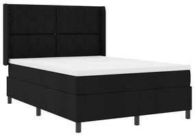vidaXL Κρεβάτι με Στρώμα Μαύρο 160x200 cm, Ύφασμα
