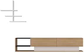 Σύνθεση Τηλεόρασης Liza 788DEC3052 180x30x40cm Teak-White