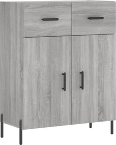 vidaXL Ντουλάπι Γκρι Sonoma 69,5 x 34 x 180 εκ. Επεξεργασμένο Ξύλο