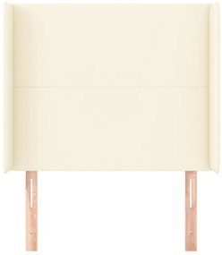 vidaXL Κεφαλάρι με Πτερύγια Κρεμ 83x16x118/128 εκ. Συνθετικό Δέρμα