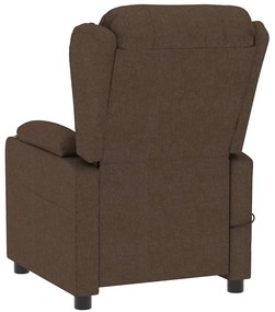 vidaXL Πολυθρόνα Μασάζ Καφέ Υφασμάτινη