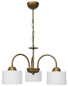 Φωτιστικό Οροφής Bella Drum 01-0375 3/E27 Φ42x60cm Gold Matte-White Heronia Metal