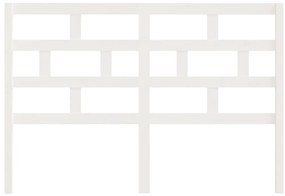 vidaXL Κεφαλάρι κρεβατιού Λευκό 166x4x100 εκ. από Μασίφ Ξύλο Πεύκου