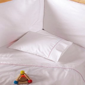 Σεντόνια Βρεφικά Bumper 14 (Σετ 3τμχ) Baby Pink Kentia Κούνιας 120x165cm 100% Βαμβακοσατέν