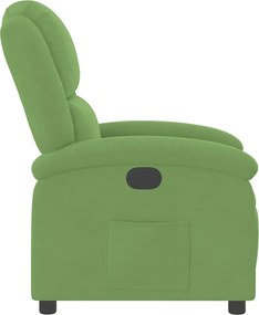 vidaXL Πολυθρόνα Ανακλινόμενη Ανοιχτό Πράσινο Βελούδινη