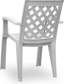 Πολυθρόνα πολυπροπυλενίου Kira Megapap χρώμα λευκό 58x52x87εκ.