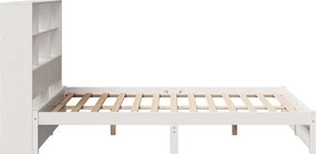 vidaXL Κρεβάτι Βιβλιοθήκη Χωρίς Στρώμα 140x200 εκ Μασίφ Ξύλο Πεύκο