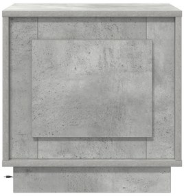 vidaXL Κομοδίνο με LED φώτα Σκυρόδεμα Γκρι 44x34,5x45 εκ