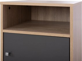 ΚΟΜΟΔΙΝΟ ΜΕΛΑΜΙΝΗΣ MALORY SONAMA-ΓΚΡΙ 40x40x50Yεκ.HM2205.04