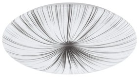 Φωτιστικό Οροφής Πλαφονιέρα Led Nieves 98326 White-Silver Eglo Μέταλλο,Πλαστικό
