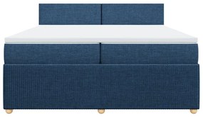 ΚΡΕΒΑΤΙ BOXSPRING ΜΕ ΣΤΡΩΜΑ ΜΠΛΕ 200X200 ΕΚ. ΥΦΑΣΜΑΤΙΝΟ 3289862