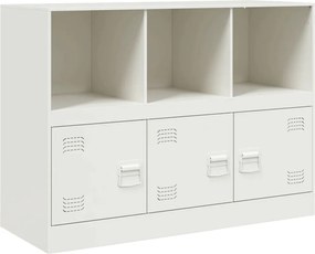 vidaXL Μπουφές Λευκός 99x39x73 εκ. από Ατσάλι