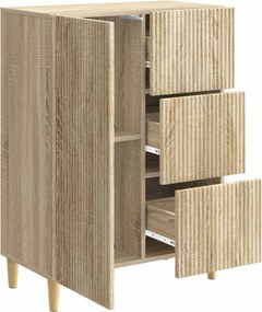 vidaXL Πλαϊνό γραφείο Sonoma Δρυς 66 x 34,5 x 90 εκ Επεξεργασμένο Ξύλο