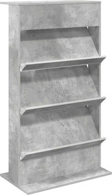 vidaXL Ράφι Περιοδικών Σκυρόδεμα Γκρι 70 x 41 x 126 εκ.